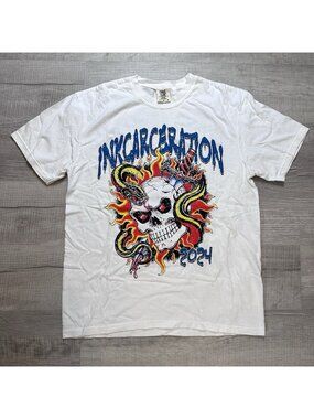 Inkcarceration Music & Tattoo Festival 2024 Godsmack Shinedown Omens Tee Large
